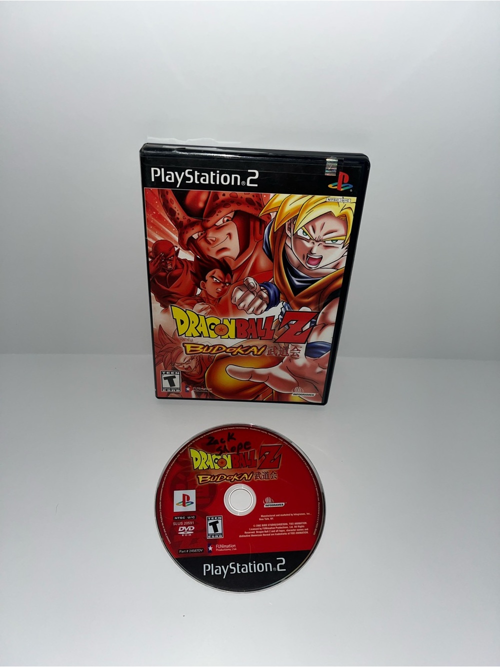 Sony Dragon Ball Z: Budokai PlayStation 2 Game — Red Cover & Disc